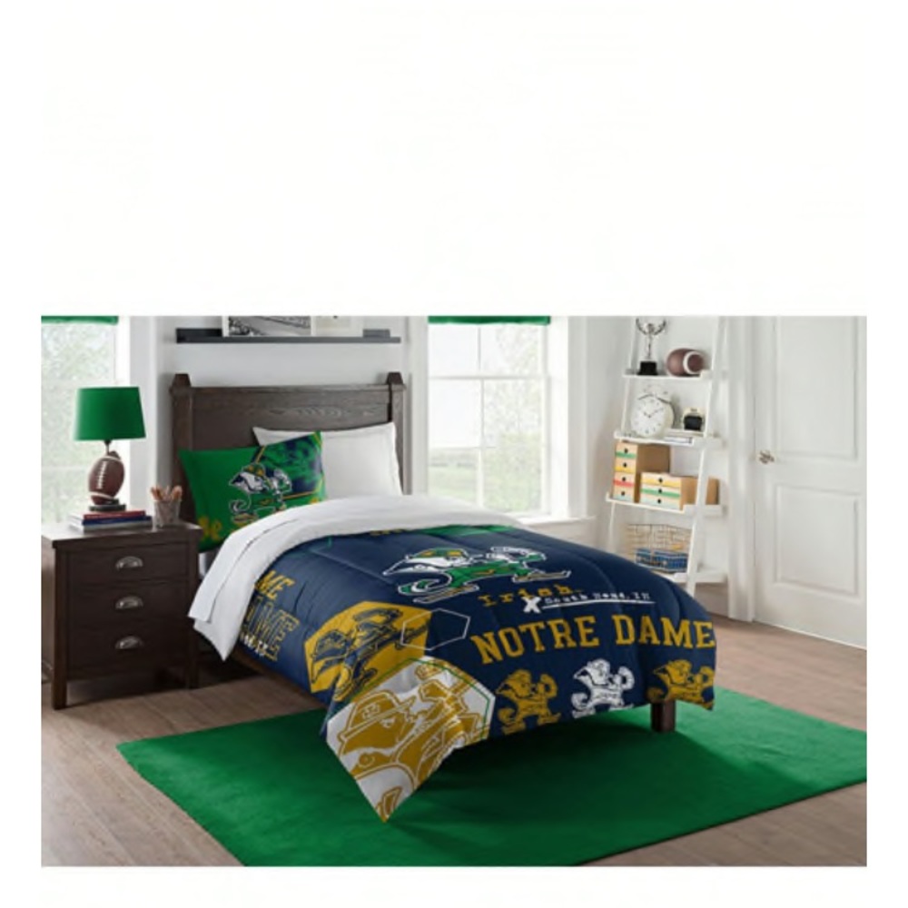 Twin Comforter and Sham Notre Dame